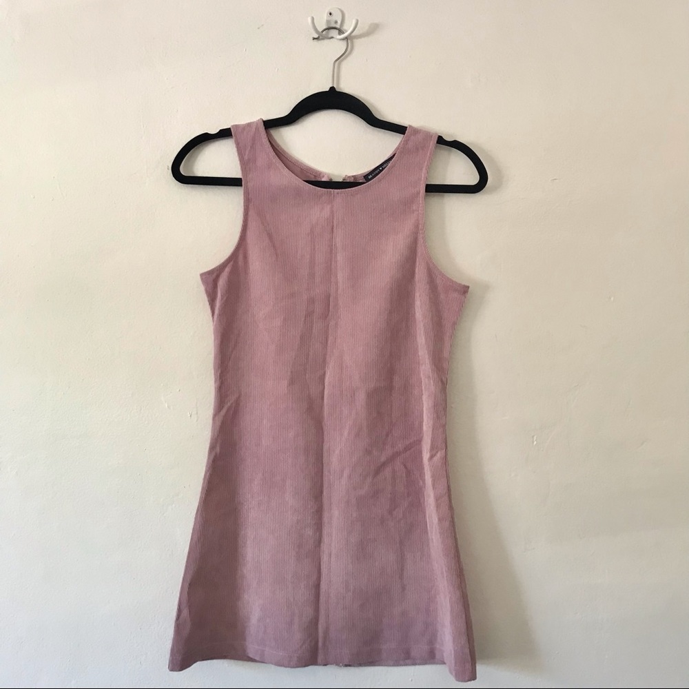 Brandy Melville Jenna Pink Corduroy Dress Rare